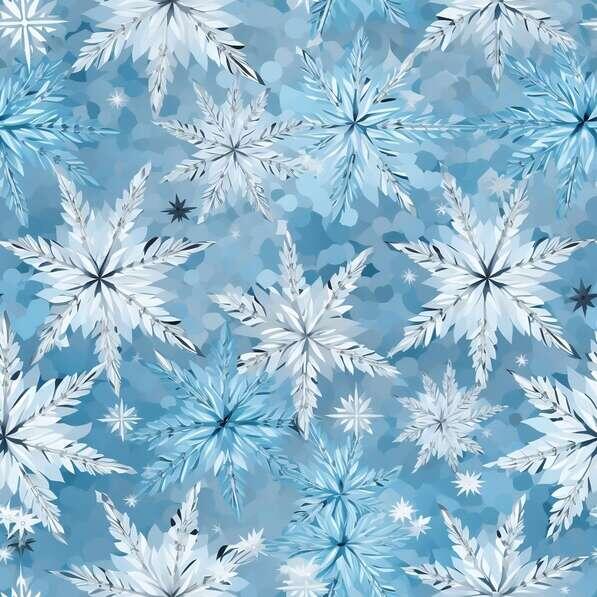 Download Winter Snowflake Seamless Pattern with Diamond-Shaped Stars ...