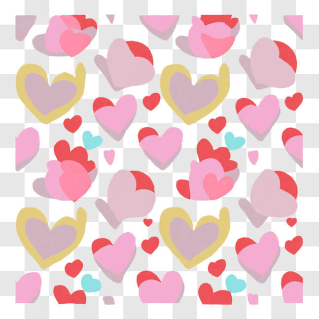 Download Heart Pattern for Valentine's Day Decor PNG Online - Creative ...