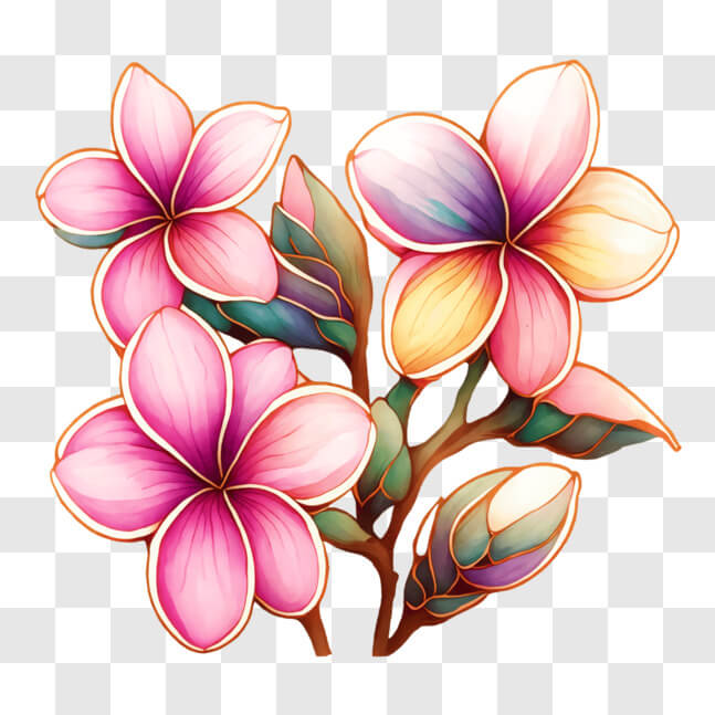 Download Vibrant Bouquet of Pink and Yellow Flowers PNG Online ...
