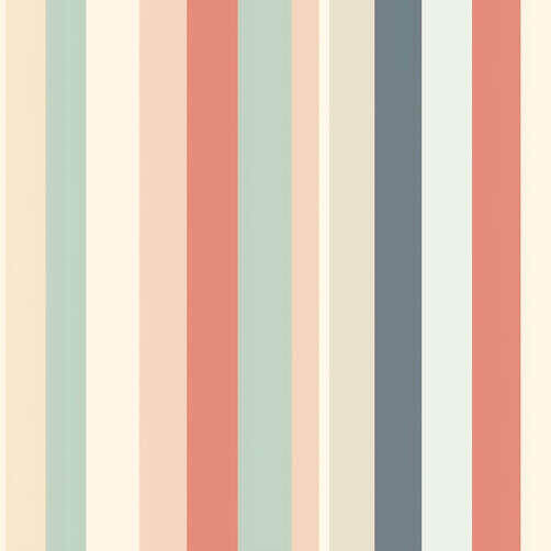 Colorful Striped Wallpaper in Beige, Pink, and Green Colorful Striped Wallpaper in Beige, Pink, and Green thumbnail