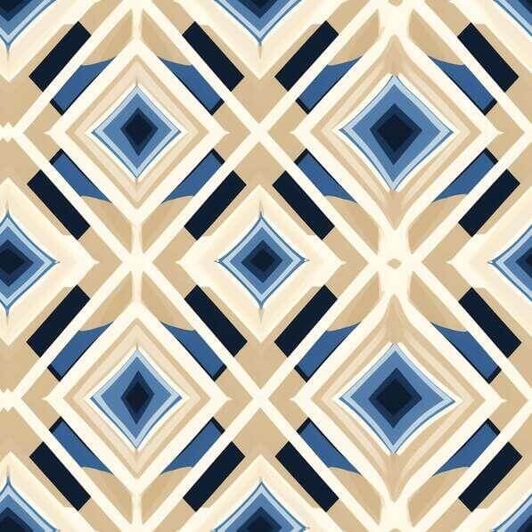 Download Blue and White Geometric Pattern with Diamonds Patterns Online ...