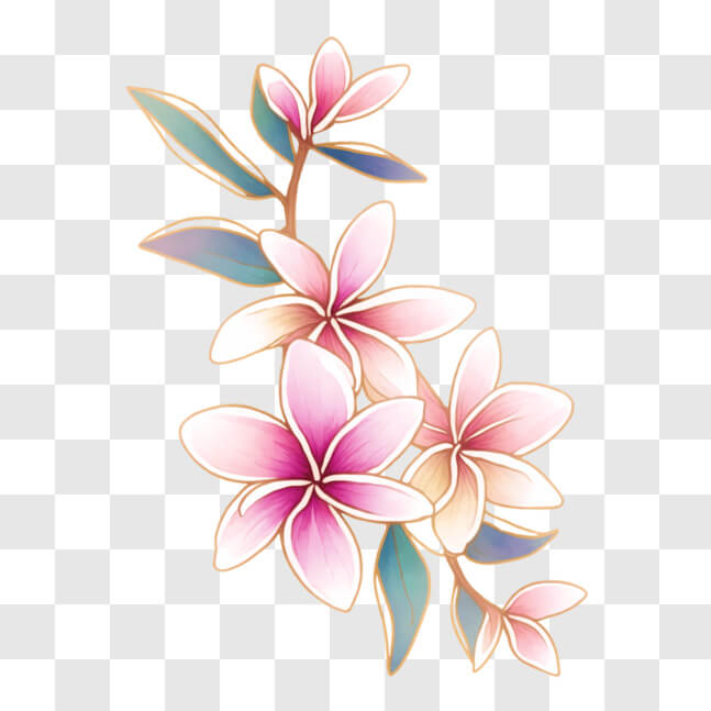 Download Beautiful Floating Pink Flowers PNG Online - Creative Fabrica