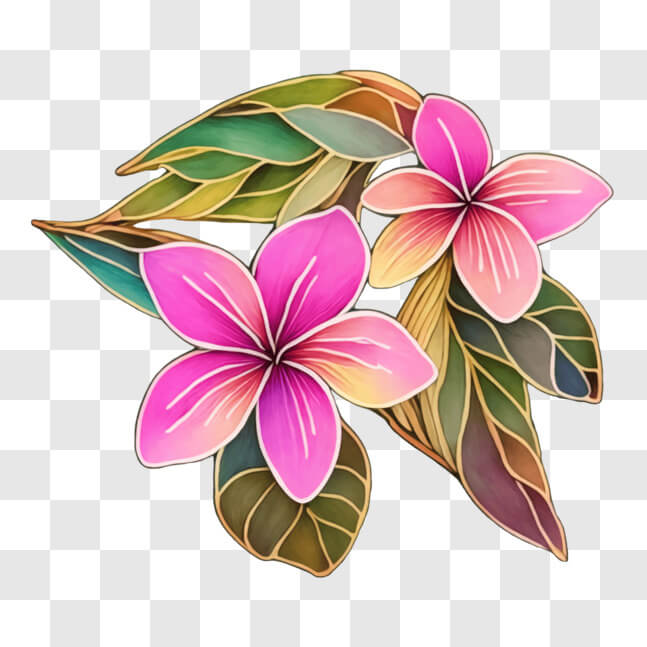 Download Vibrant Tropical Pink Flowers PNG Online - Creative Fabrica