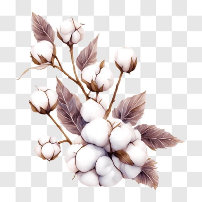 Download Cotton Plants: A Versatile Fiber for Textile Production PNG ...