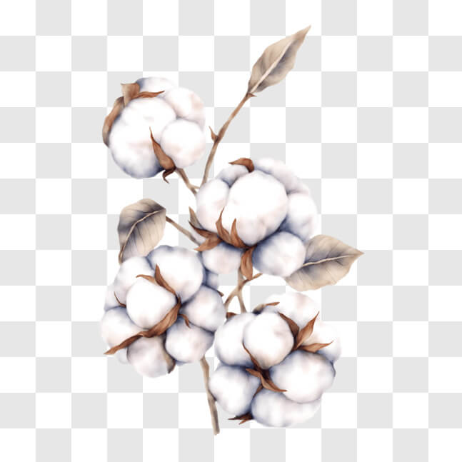 Download White Cotton Flowers PNG Online - Creative Fabrica