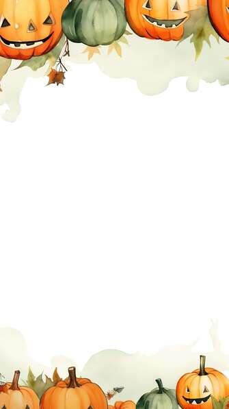 Download Festive Pumpkin Frame for Halloween Decorations Backgrounds ...