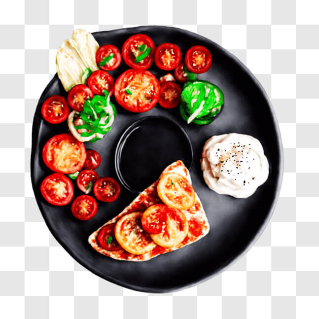 Download Tempting Pizza Slices with Fresh Toppings PNG Online ...