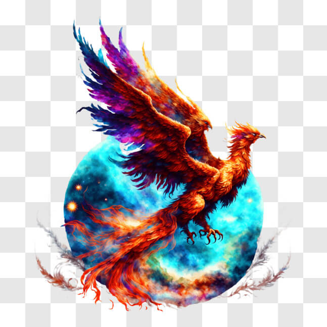 Download Vibrant Phoenix Bird Wallpaper for Desktop and Mobile PNG ...