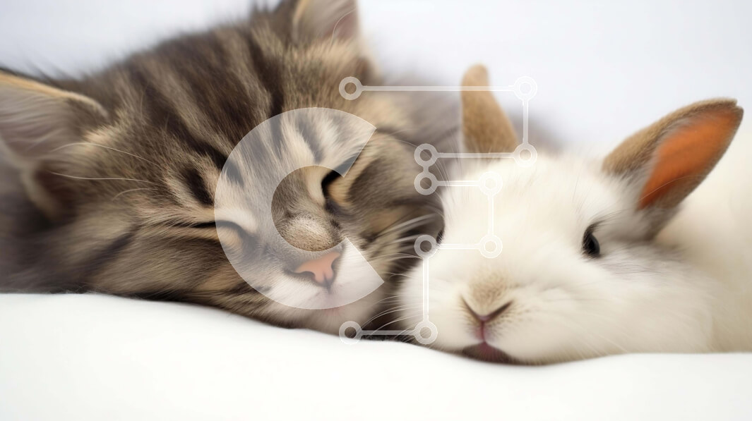 Rabbit Roling Cat Download Cat and Rabbit Cuddling Together Stockphotos Online - Creative ...