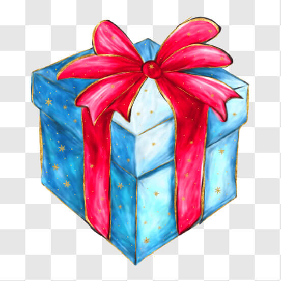 Red Gift Box Transparent PNG Clip Art Image​
