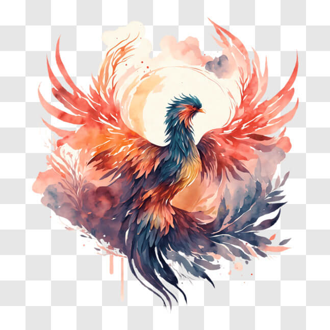 Download Vibrant Bird Flying in the Sky PNG Online - Creative Fabrica