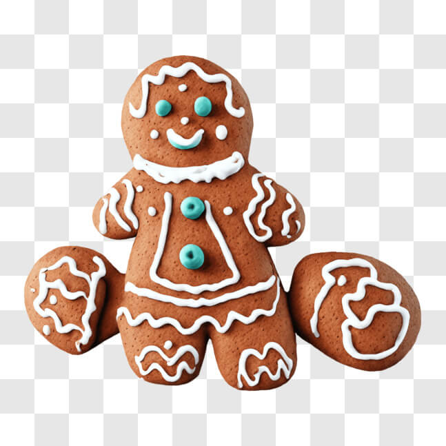 Blue Raspberry Gingerbread Men Download Gingerbread Man with White Frosting and Blue Accents PNGs ...