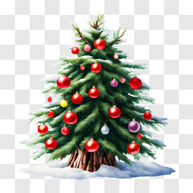 Download Festive Christmas Tree Decoration PNG Online - Creative Fabrica