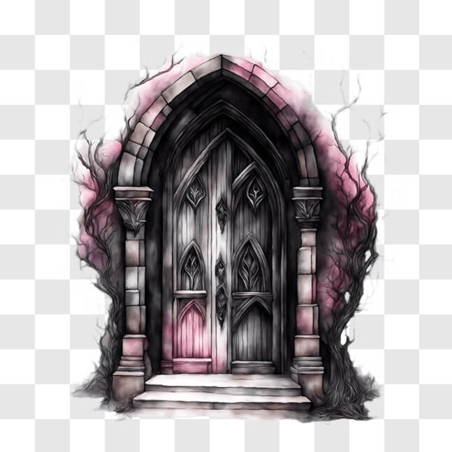 Mystical Door Drawing