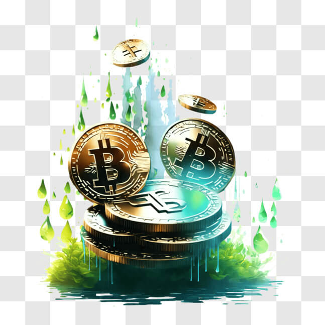 Download Bitcoin and Digital Currency Payment Concept with Dripping ...