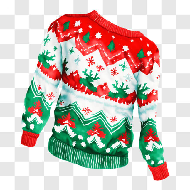 Download Ugly Christmas Sweaters with Red, Green, and White Patterns ...