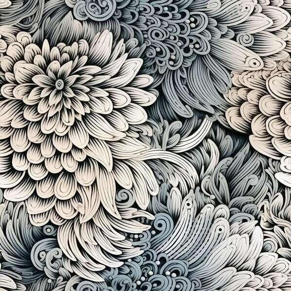 Download Black and White Floral Seamless Pattern Patterns Online ...