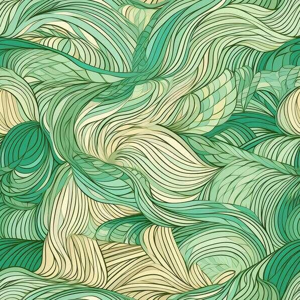 Download Green and Beige Wavy Lines Seamless Pattern on White ...