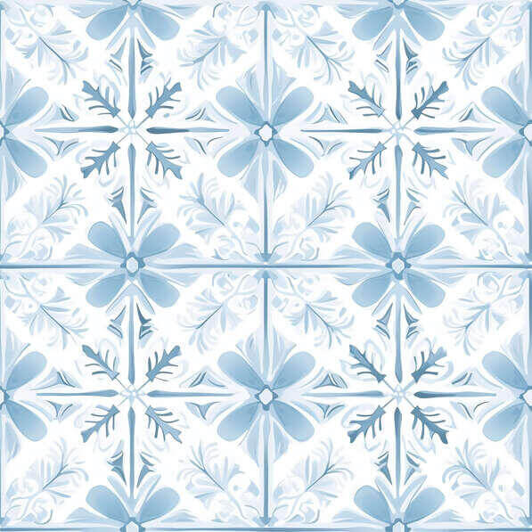 Download Blue and White Floral Tiled Pattern Patterns Online - Creative ...