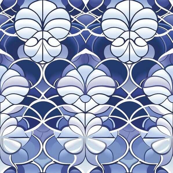 Download Blue and White Abstract Floral Pattern Design Patterns Online ...