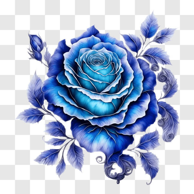 Download Blue Rose Decoration for Home and Office PNG Online - Creative ...