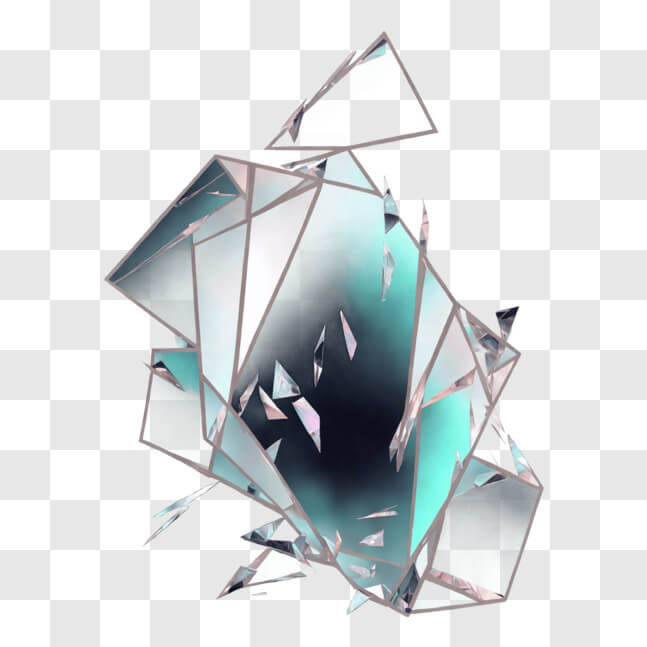 Baixe Instalação de Arte de Vidro Quebrado Fragmentado PNGs - Creative ...