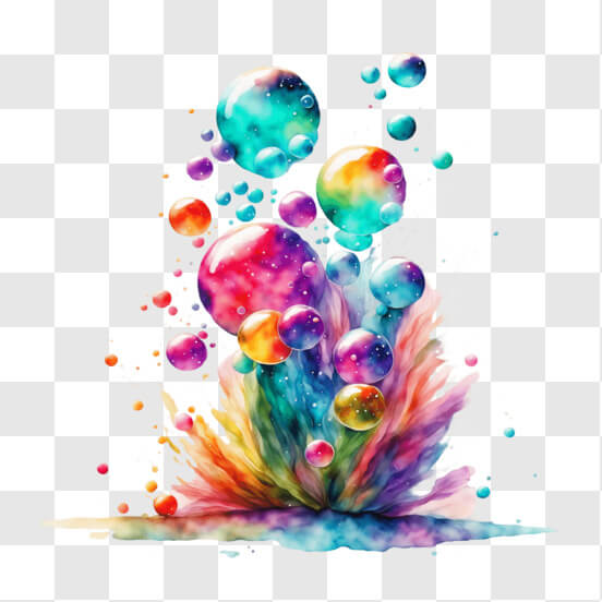 Colorful Bubble Painting Explosion Sketches thumbnail