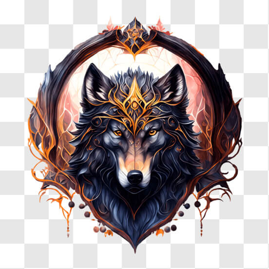 Download Colorful Abstract Wolf Head PNGs Online - Creative Fabrica