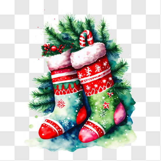 Cartoon Santa Christmas Socks Stocking PNG  Christmas socks, Hanging  christmas stockings, Red white christmas