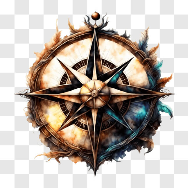 Download Ornate Compass for Travel and Navigation PNGs Online ...