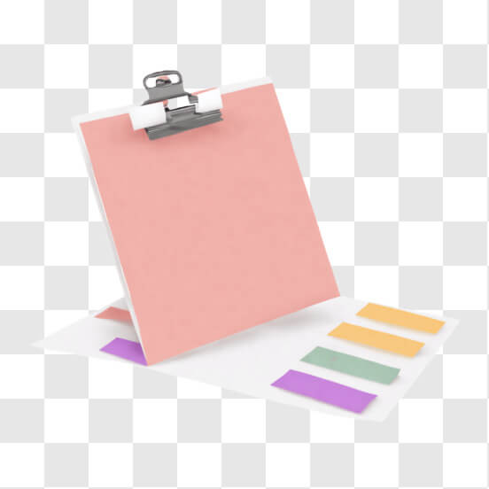Download Clipboard with Postit Notes and Sticky Notes PNG Online
