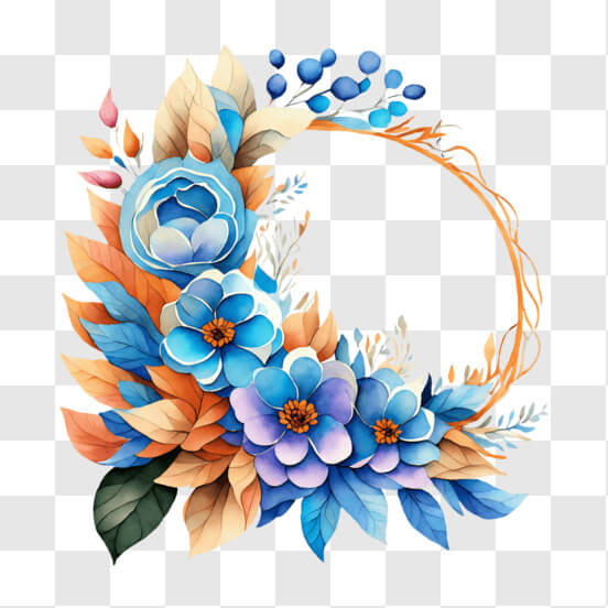 Descarga Flores Decorativas Rosas y Azules para Arreglos Florales y Fundas  PNG En Línea - Creative Fabrica