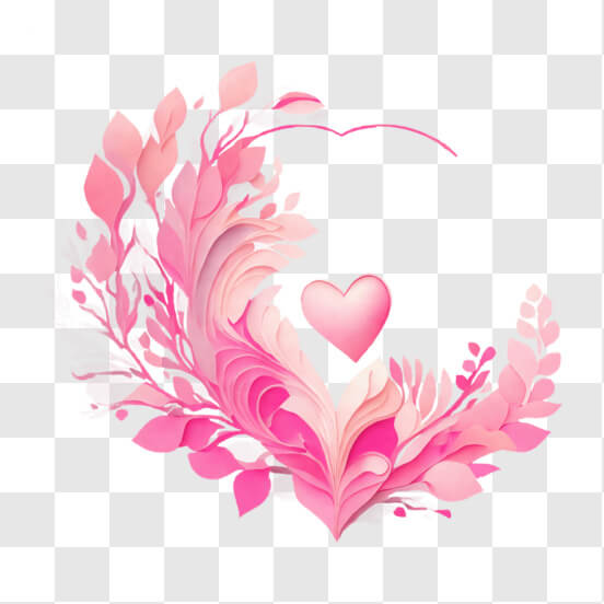 Download Pink Heart on Black Background PNGs Online - Creative Fabrica