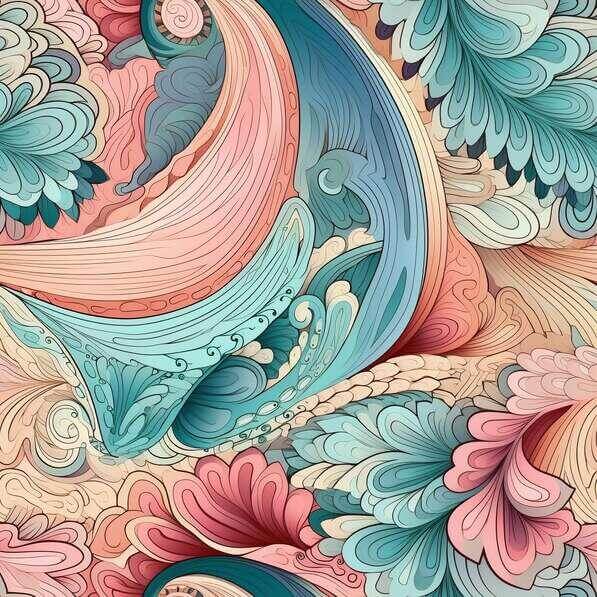 Download Colorful Abstract Swirls and Flowers Pattern Patterns Online ...