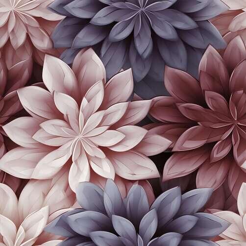 Seamless Floral Pattern in Pink, Purple, and Gray Seamless Floral Pattern in Pink, Purple, and Gray thumbnail