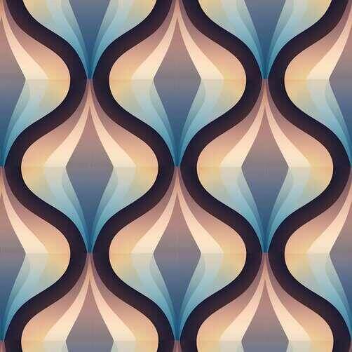 Abstract Wavy Lines Wallpaper or Wall Art in Blue, Brown, and Beige Abstract Wavy Lines Wallpaper or Wall Art in Blue, Brown, and Beige thumbnail