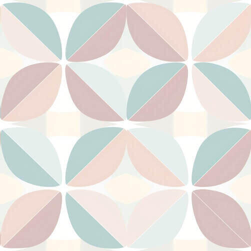 Geometric Abstract Pattern in Pink, Beige, and White Geometric Abstract Pattern in Pink, Beige, and White thumbnail