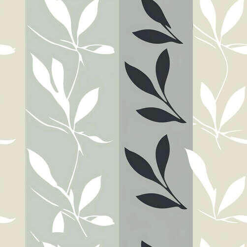 Seamless Leaf Pattern in Shades of Gray, Beige, and Black Seamless Leaf Pattern in Shades of Gray, Beige, and Black thumbnail