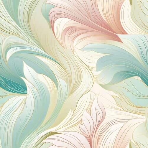 Abstract Floral Pattern in Pink, Beige, and Green Abstract Floral Pattern in Pink, Beige, and Green thumbnail
