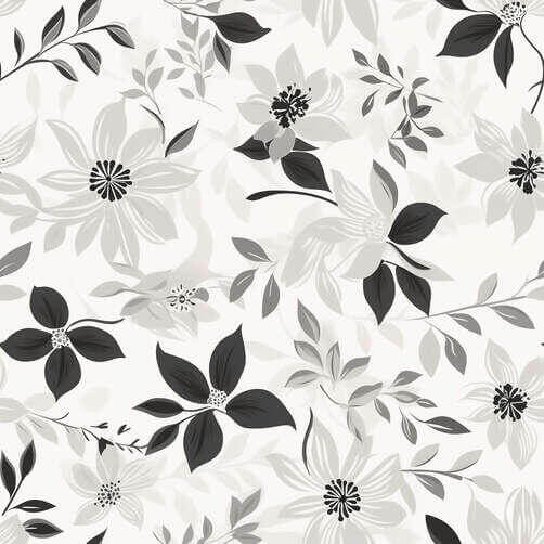 Black and White Floral Seamless Pattern Black and White Floral Seamless Pattern thumbnail