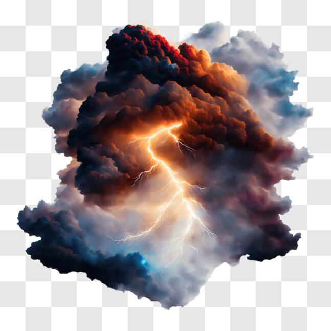 Cloudstrike Background Indesign Download Colorful Cloud Lightning Strike PNGs Online - Creative Fabrica