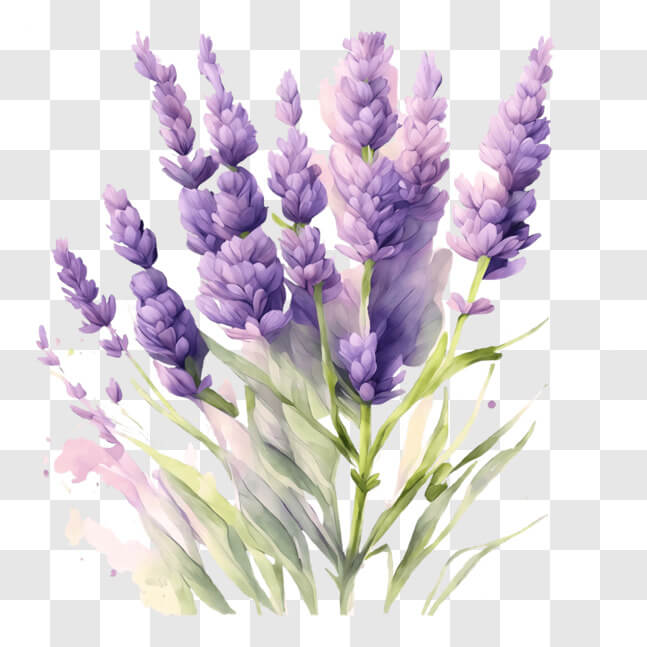 Download Lavender Flower Watercolor Painting for Decorative and ...