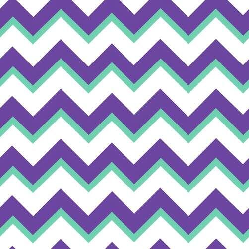 Purple and Teal Chevron Pattern Fabric by Jennifer McFly Purple and Teal Chevron Pattern Fabric by Jennifer McFly thumbnail