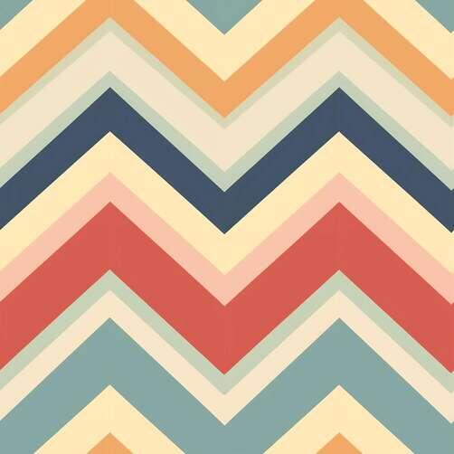 Colorful Chevron Pattern with Red, Orange, and Blue Stripes in the Shape of an Octagon Colorful Chevron Pattern with Red, Orange, and Blue Stripes in the Shape of an Octagon thumbnail