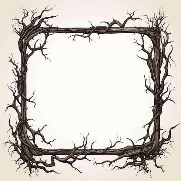 Download Black and White Old Tree Frame Illustration Backgrounds Online ...