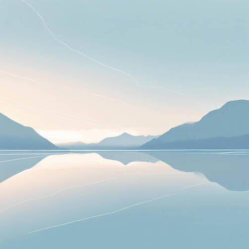 Malereischer See mit Bergen und Booten Hintergründe thumbnail