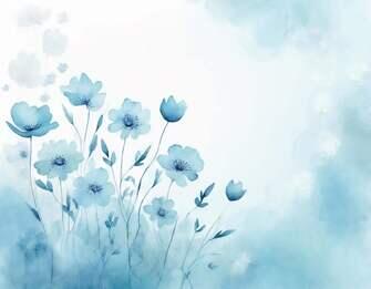 Blaue Blumen Aquarellmalerei Hintergründe thumbnail