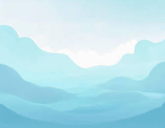 Blaue Landschaft mit Bergen und animiertem Charakter Hintergründe thumbnail