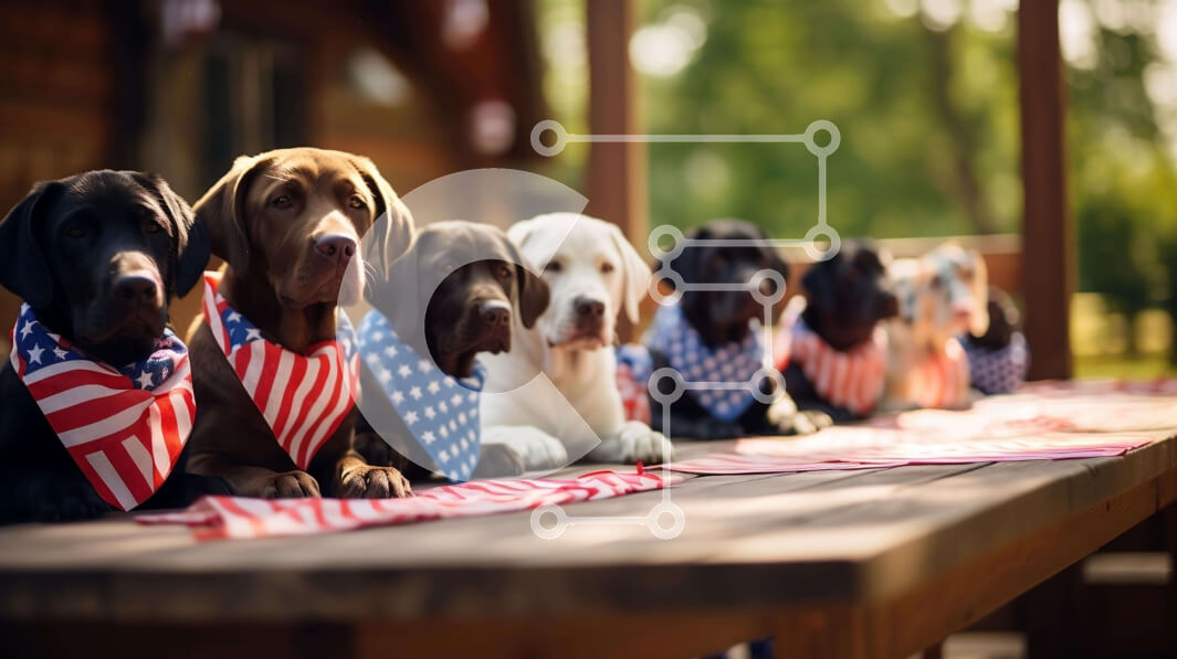 2er-Set Patriotische Hundehalstücher – 4. Juli Design, Verstellbar Für Kleine, Mittlere & Große Hunde