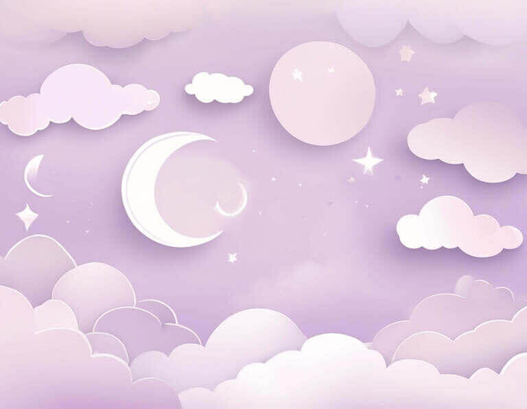 Download Purple Sky with Clouds, Stars, and Crescent Moon Backgrounds ...